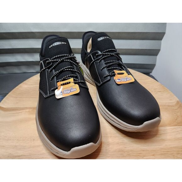 Skechers Hands Free Step Ins Slade Macklin Men's size 14 Black Tan - Picture 5 of 10